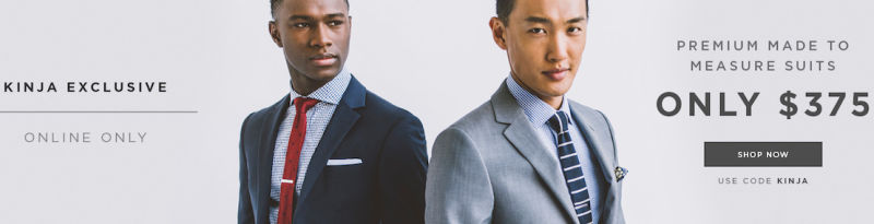 Indochino Premium Suits, $375, use promo code KINJA